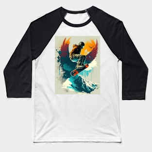 Eat Sleep Snowboarding & Repeat Design Baseball T-Shirt